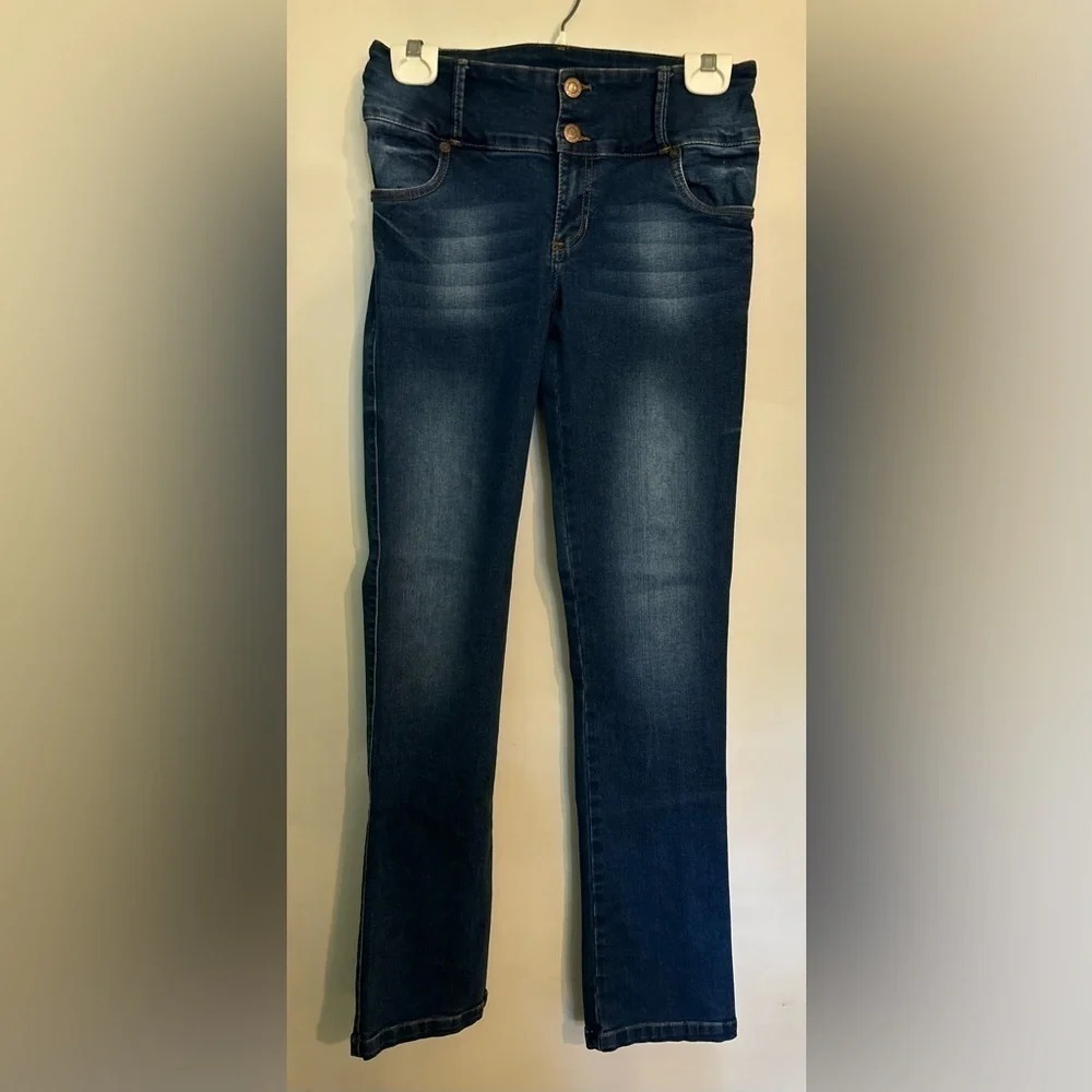 ALD Moda Womens Jeans High‎ Waisted Double Button Jeans Booty Enchancing  Sz 10